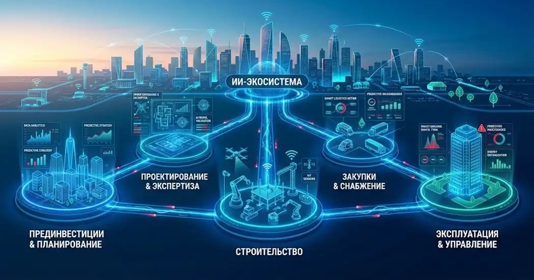 ИИ в строительстве: от локальных решений к единой экосистеме. Итоги цикла и экономический эффект ИИ в строительстве: переход к предсказуемой и человеко-ориентированной урбанистике