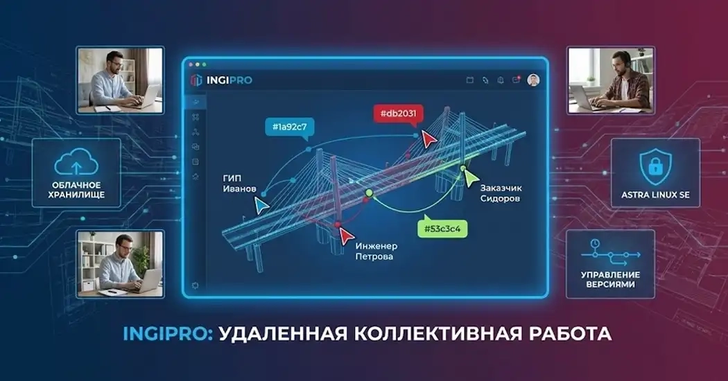 Пример организации эффективной удаленной групповой конструкторской работы с помощью INGIPRO