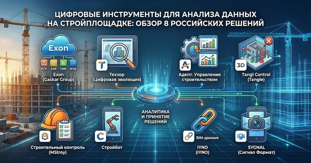 Цифровые инструменты для анализа информации на стройплощадке: обзор 8 российских решений