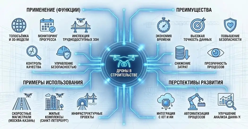 Роль дронов в мониторинге строительных площадок