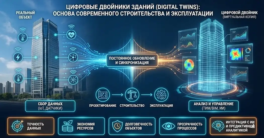 Цифровые двойники зданий: новый стандарт строительства